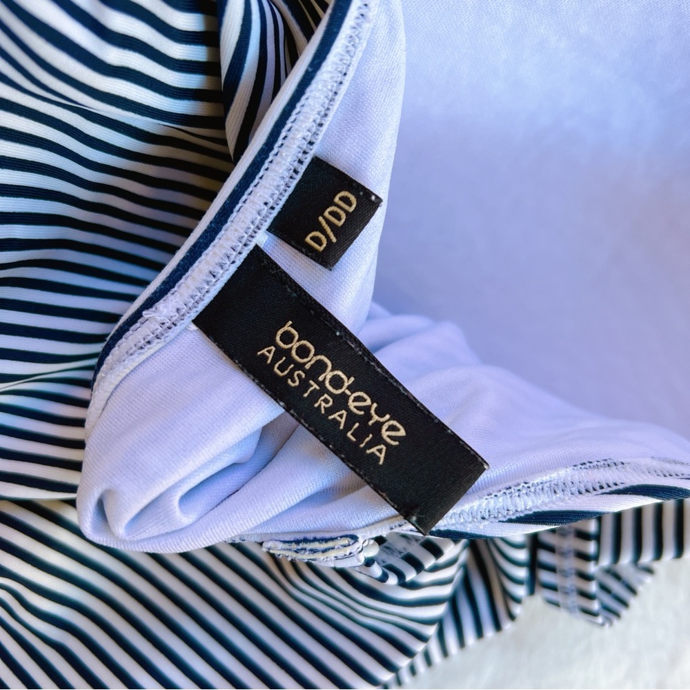 Bond-Eye L swimsuit white navy stripe D / DD rouched Australia - Picture 11 of 16